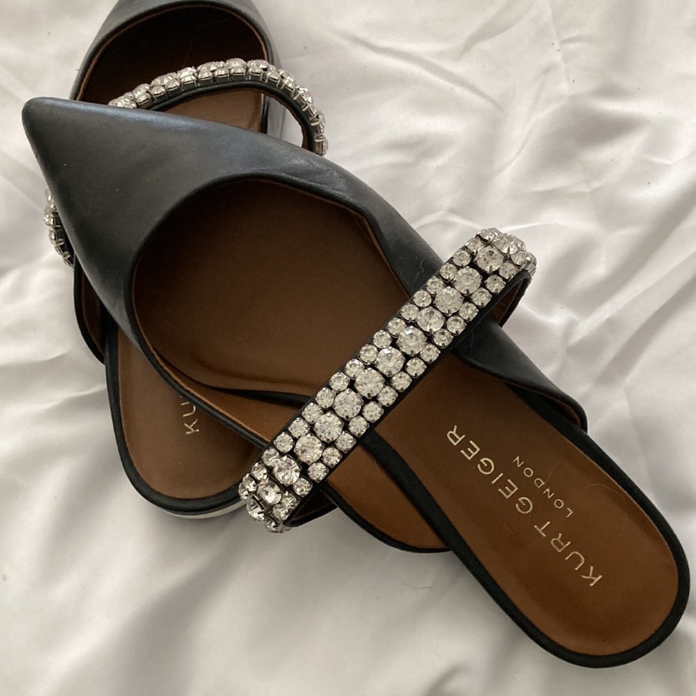 Kurt Geiger London Princess Rhinestone Slides - Picture 2 of 3